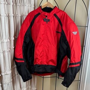 Fly Racing Red and Black Motorcycle Performance Jacket Size 4XL